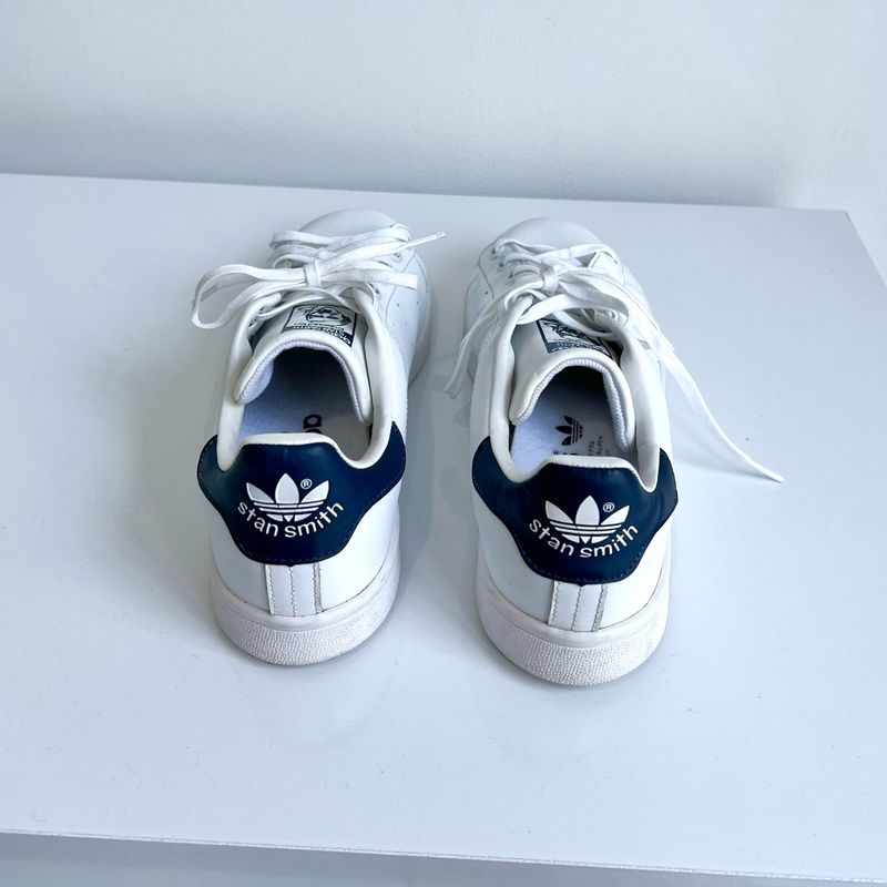 Stan smith best sale branco e azul