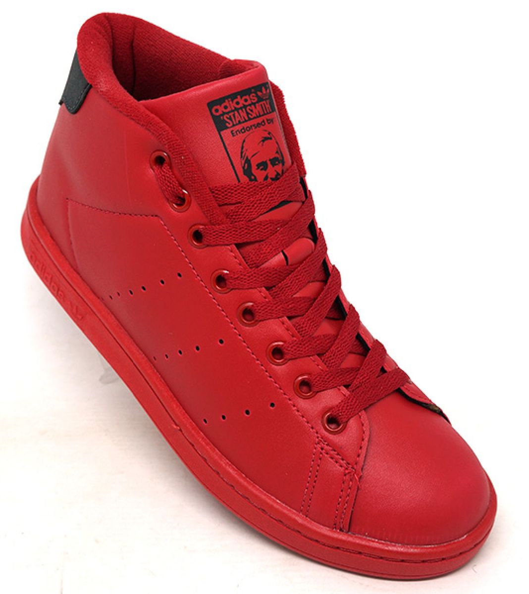 tenis cano alto vermelho adidas