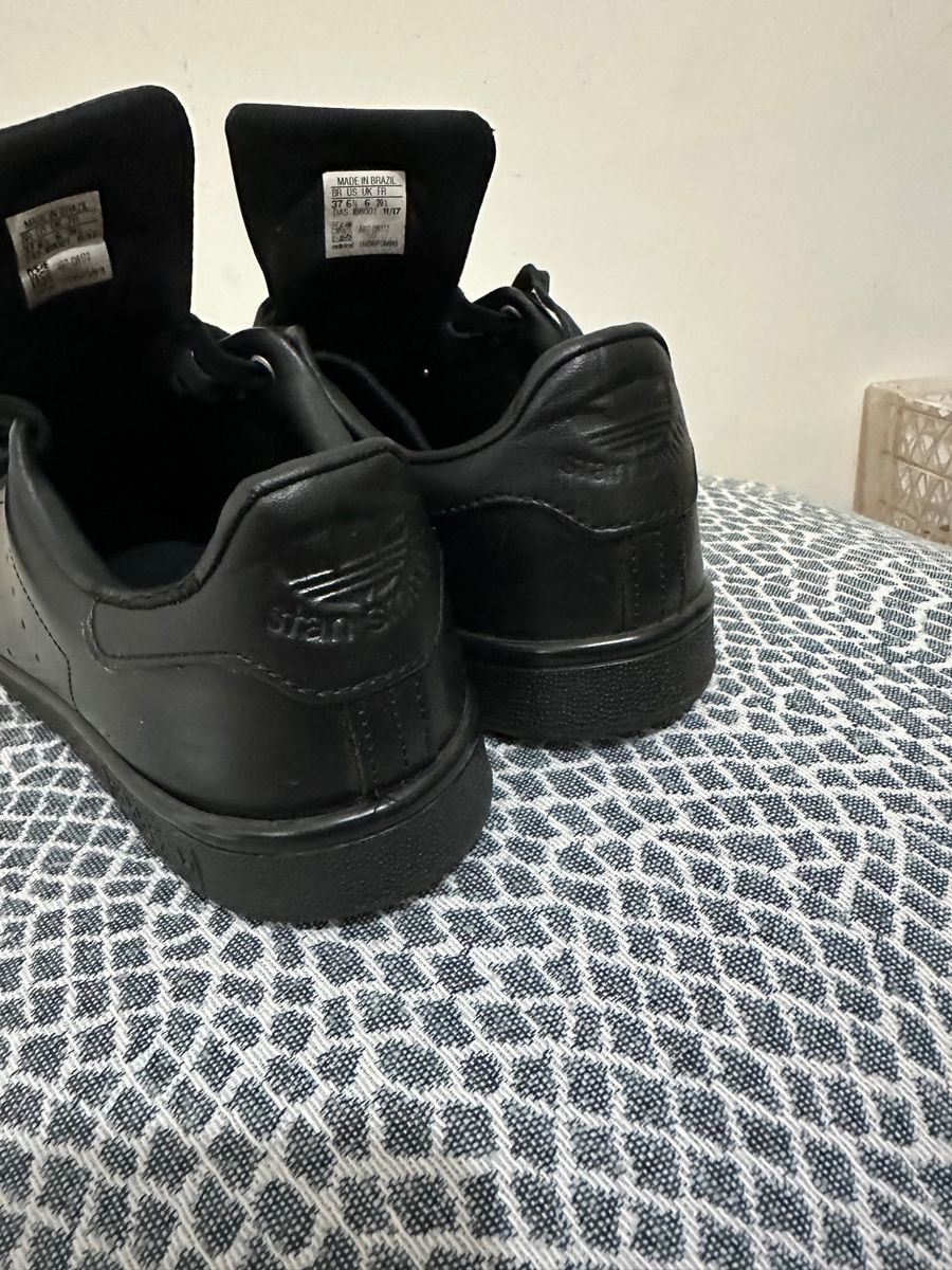 Tênis Adidas Stan Smith Couro Preto 37 Tênis Feminino Adidas