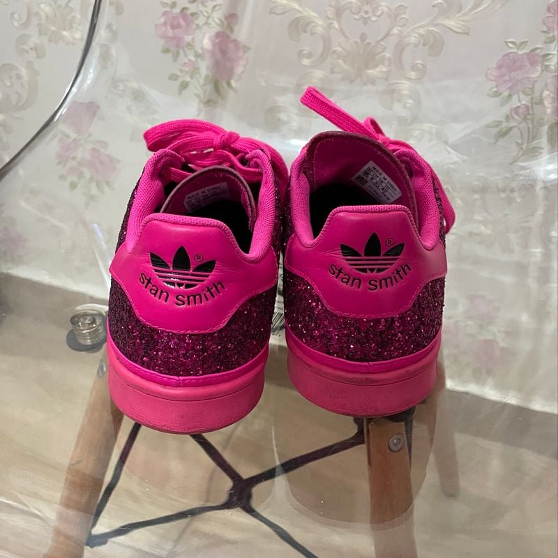 Adidas stan smith hot sale pink glitter