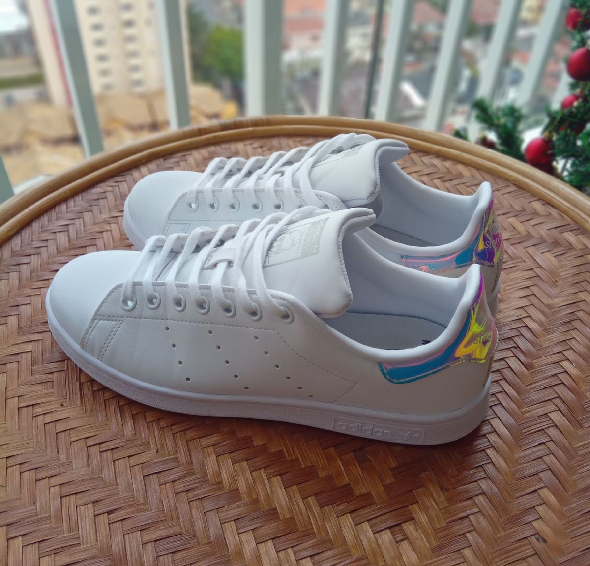 Tenis Adidas Stan Smith Holografico 38 Adidas Usado 108214742 enjoei
