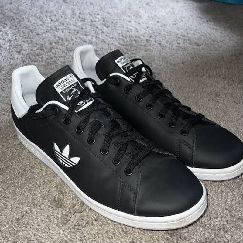 Adidas stan smith shop preto e branco