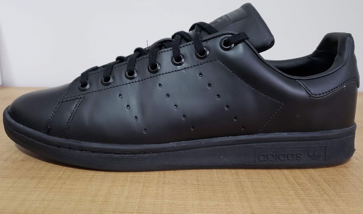 tênis couro adidas originals stan smith preto