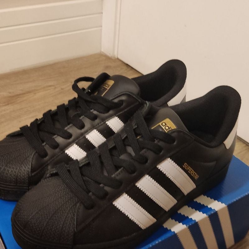Tnis Adidas Superstar Preto Tamanho 40 | Adidas Nunca Usado 111371660 |  enjoei
