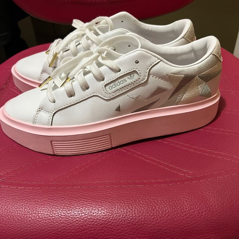 Tênis Adidas Super Sleek W Branco/Rosa/Cinza