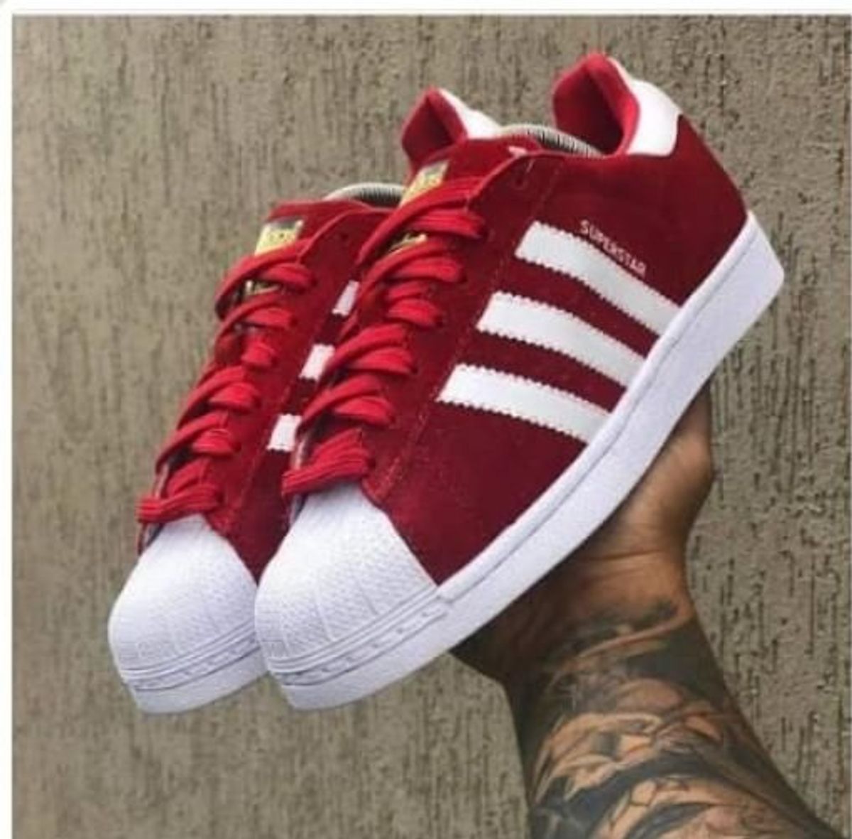 tênis adidas superstar foundation vermelho