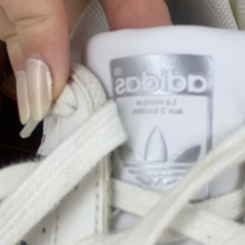 Adidas Super Star Branco com Listras Azuis, Tênis Feminino Adidas Usado  91473248