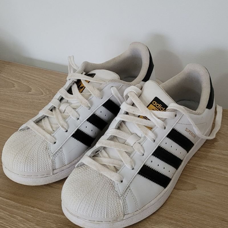 Tênis Adidas Original Super Star Preto e Branco Usado Poucas Vezes, Tênis  Feminino Adidas Usado 91668616