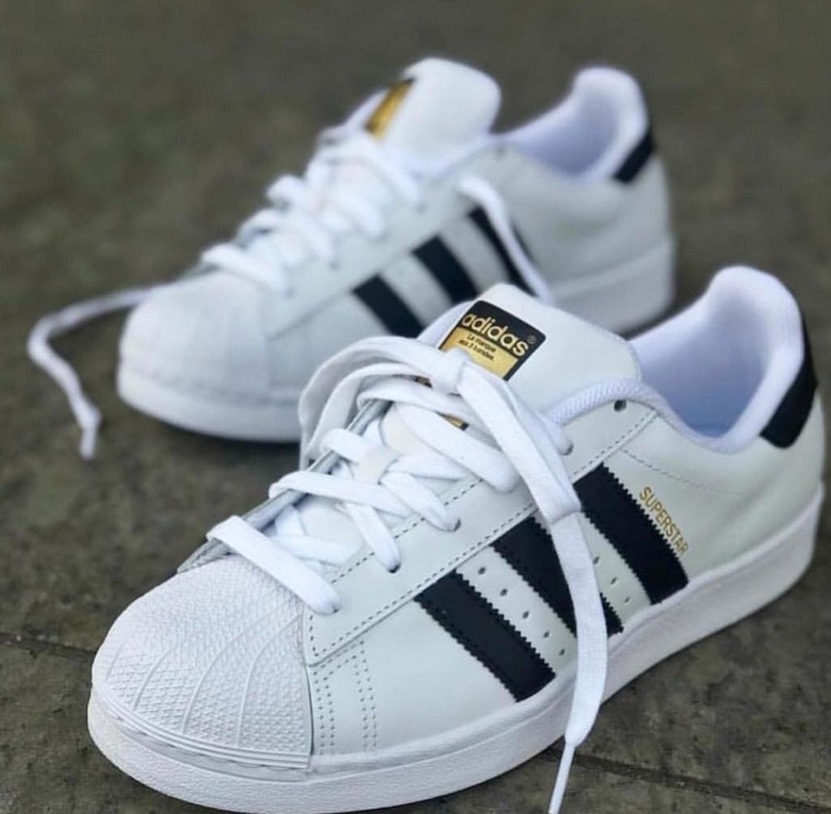 Tênis Adidas Superstar Branco e Preto Preço Baixo N34 | Tênis Feminino ...