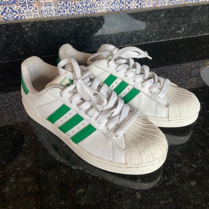 Tênis Adidas Superstar Feminino - Branco/Verde