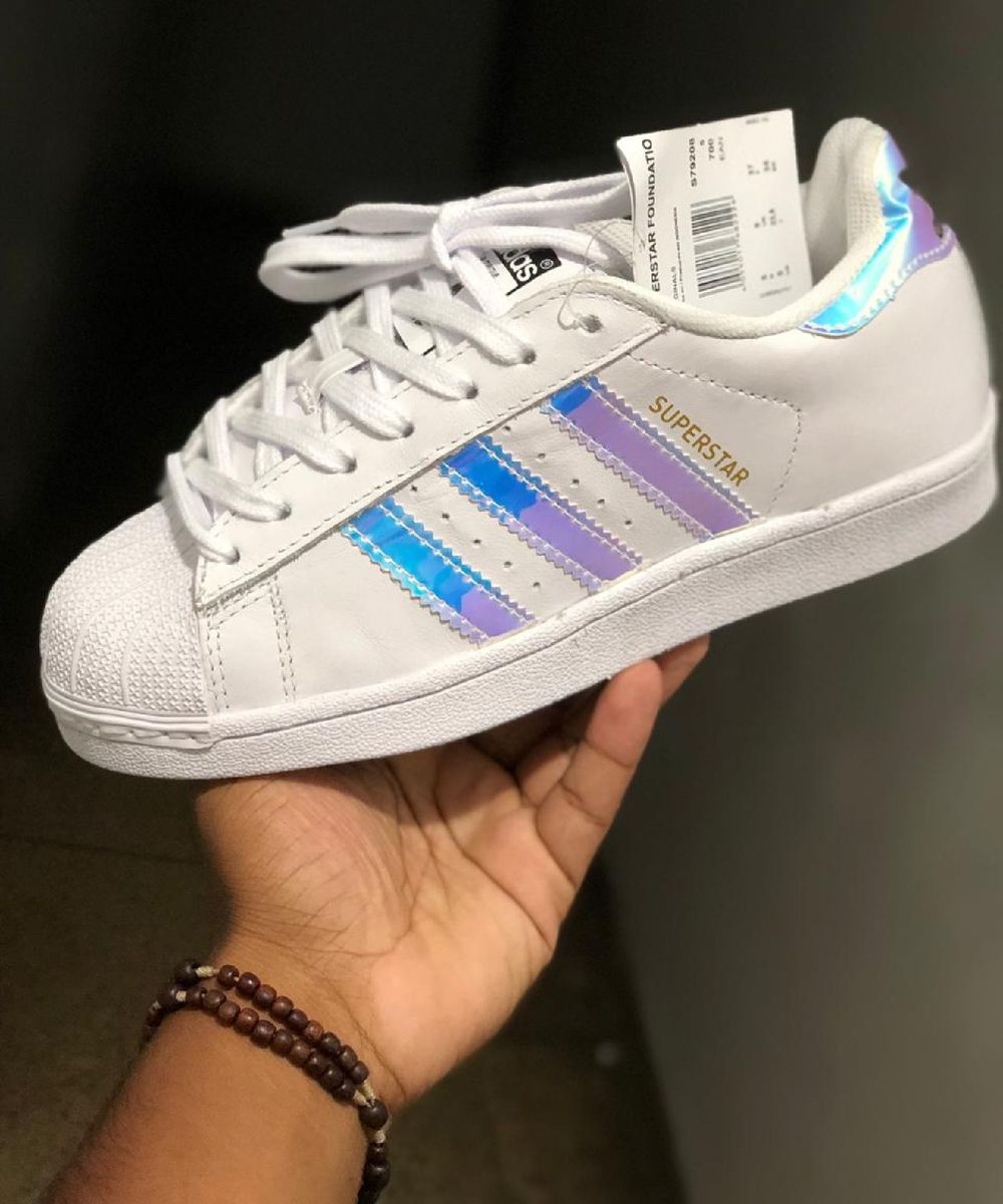 tenis adidas branco holografico