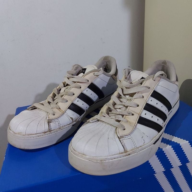 Tenis Adidas Superstar Branco Original Grand Court Classico Tenis Casual  Esportivo Adidas Originals, Tênis Masculino Adidas Usado 93920264