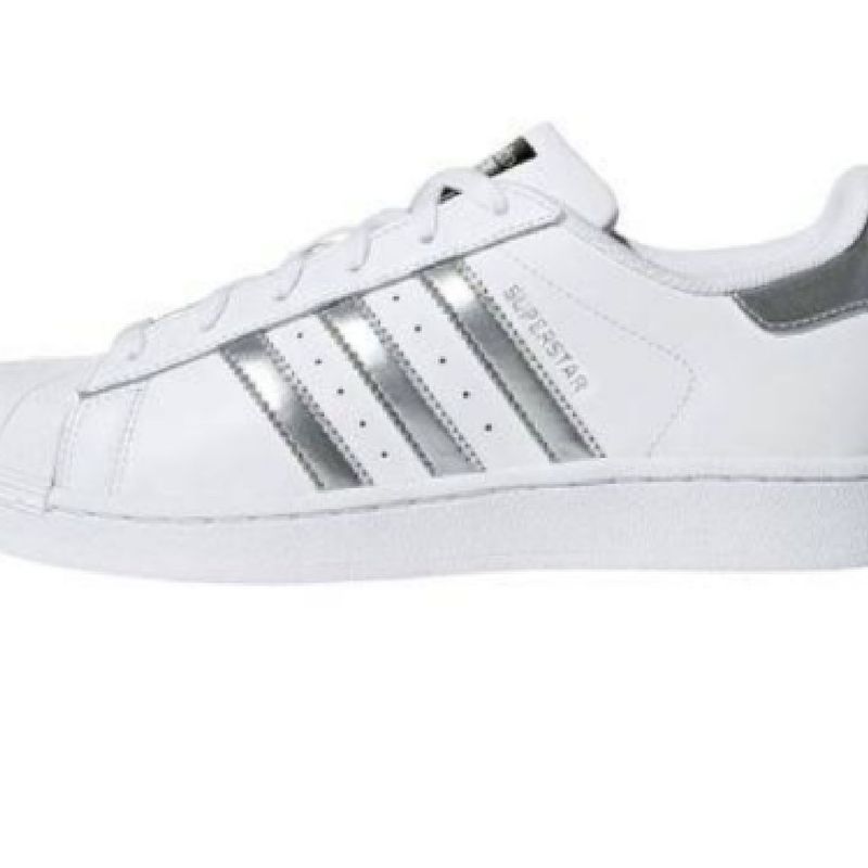 Adidas superstar branco e 2024 prata