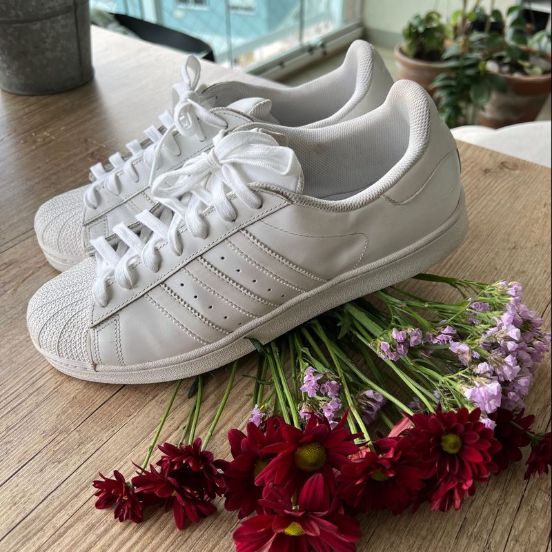 Tenis adidas hot sale superstar couro