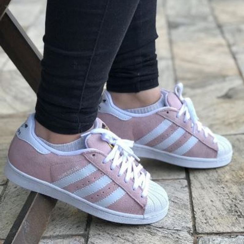 Tênis Adidas Super Star Camurça Rose Premium