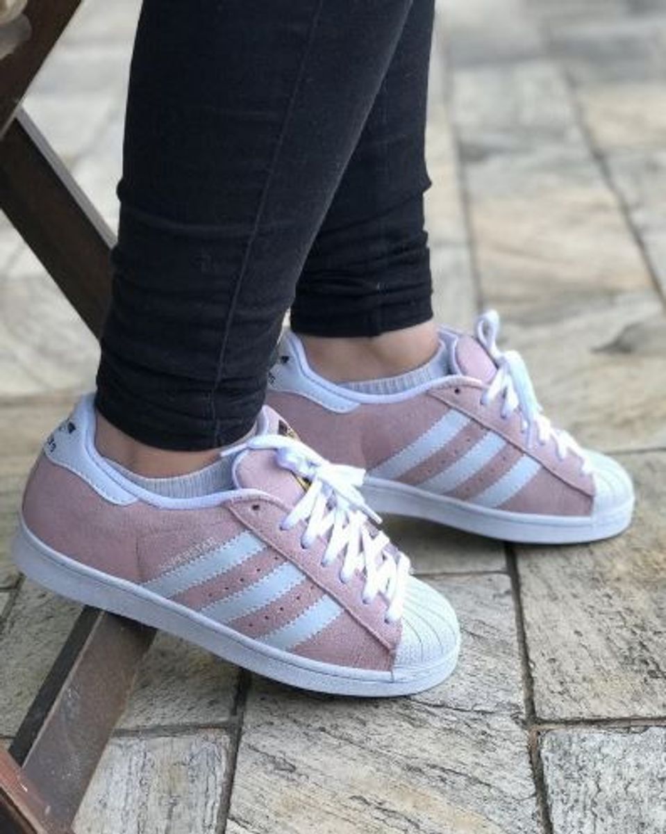 Adidas superstar rosa gamuza sale