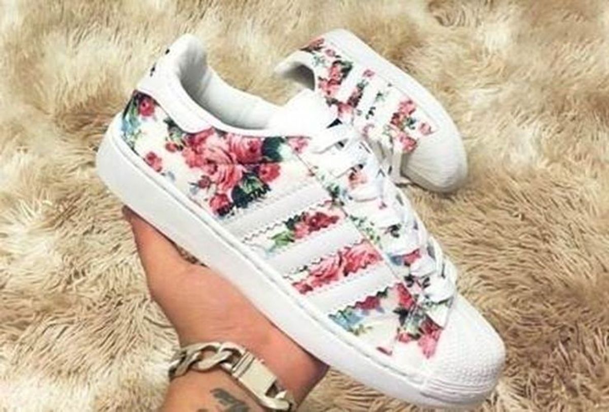 Tênis Adidas Feminino/ Superstar Adidas Florido