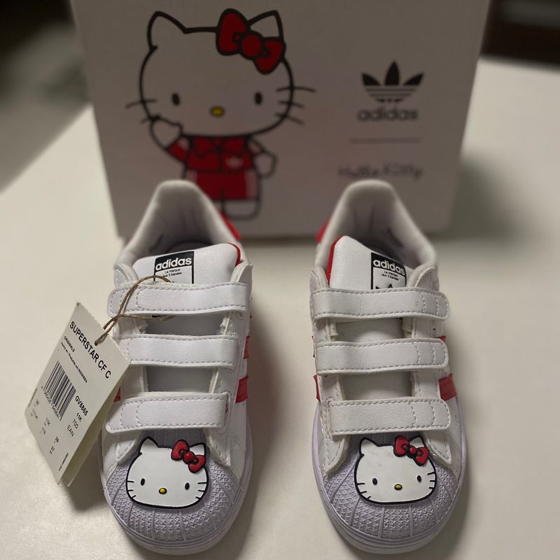 Tênis Adidas Originals Infantil Superstar Cf Hello Kitty Branco - Compre  Agora