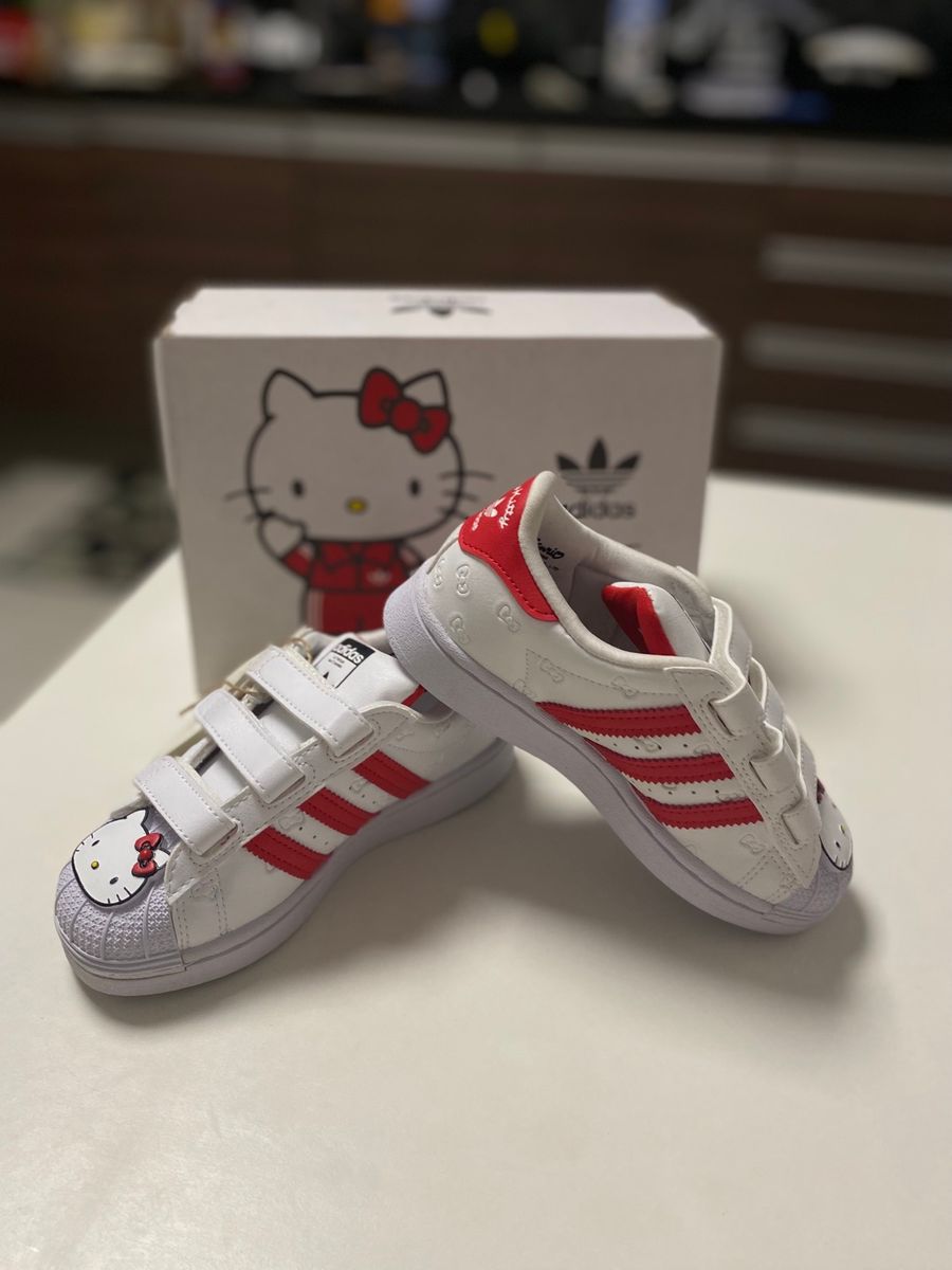 Tênis Adidas Superstar Hello Kitty Feminino Tamanho 27 Novo Original ...