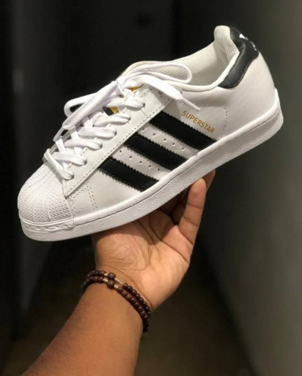tenis adidas superstar feminino branco e preto