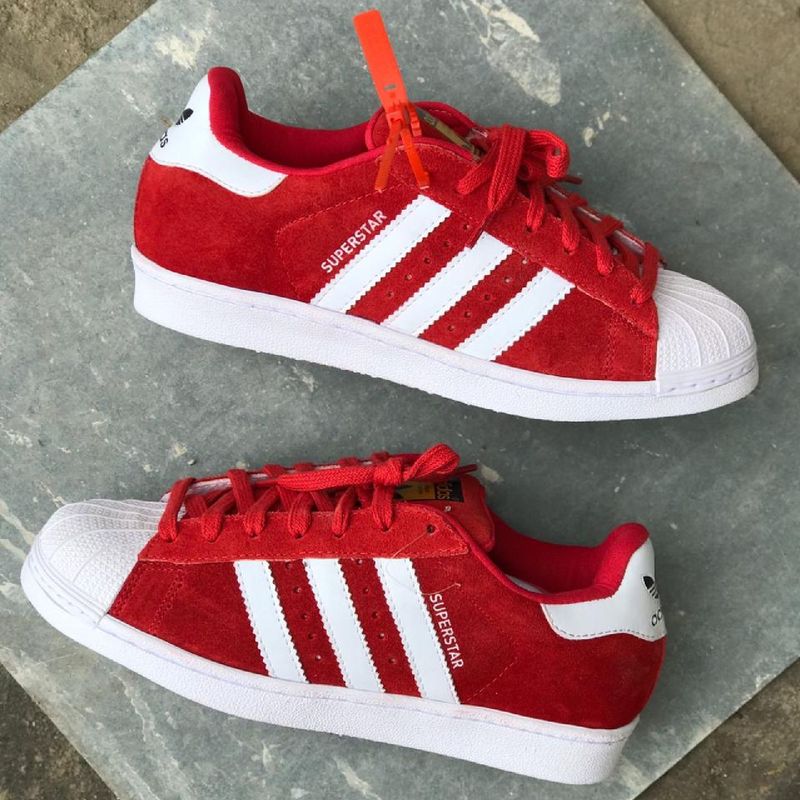 Adidas superstar hot sale masculino vermelho