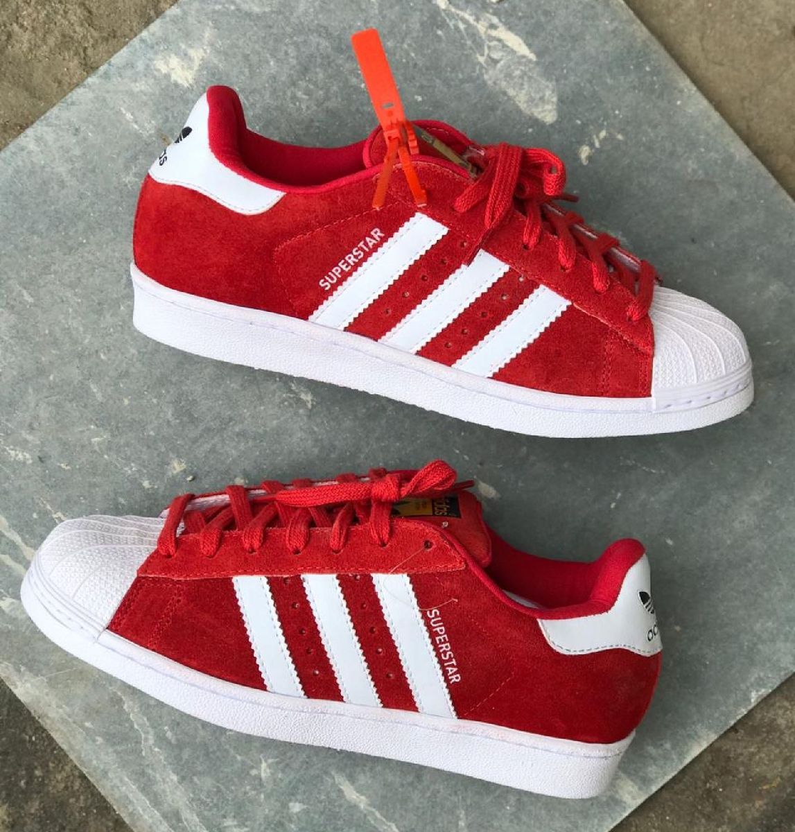 Adidas superstar feminino store vermelho