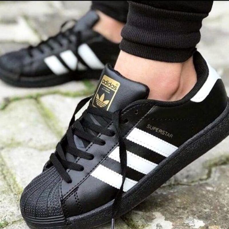 Tênis adidas outlet originals superstar preto/branco