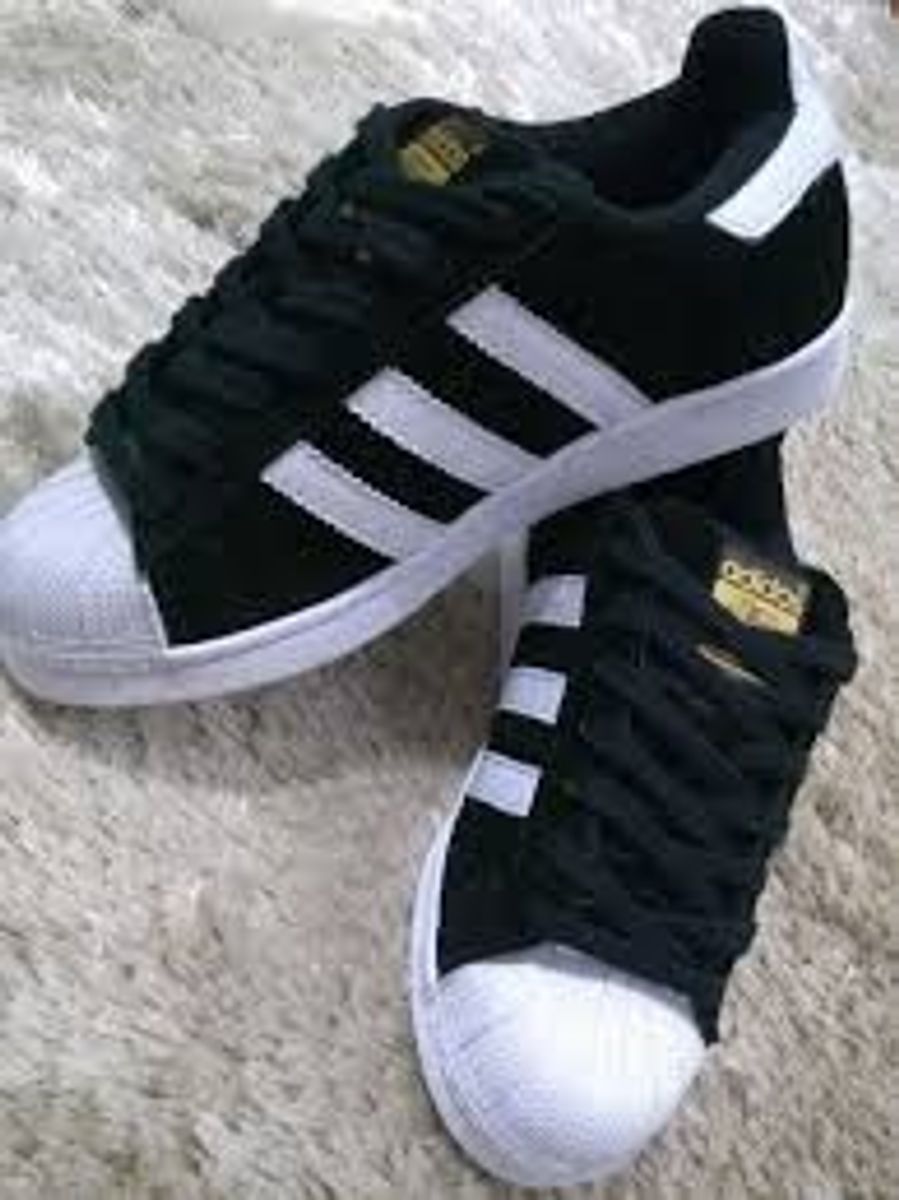 tenis adidas superstar preto camurça