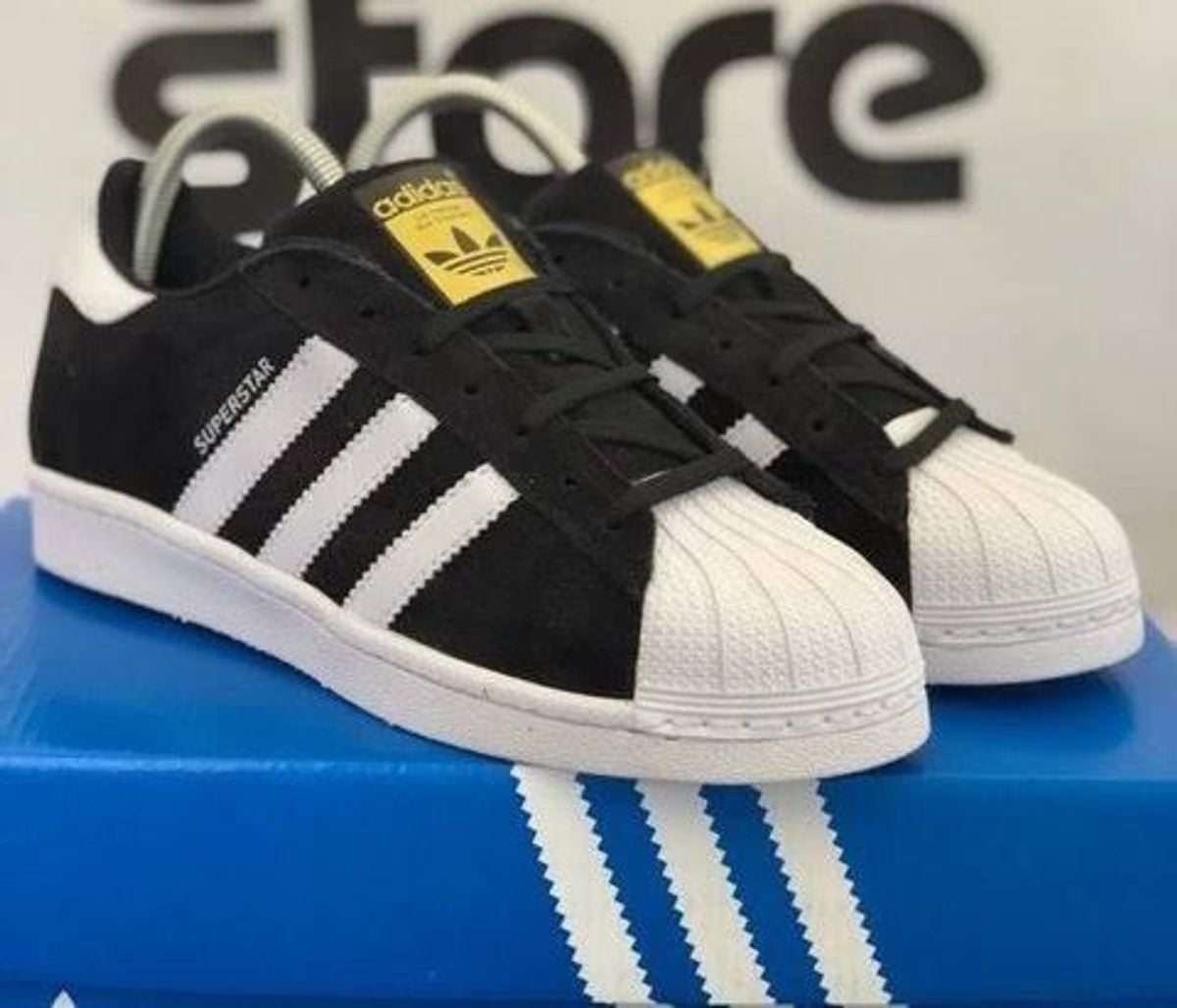 tenis adidas preto camurça