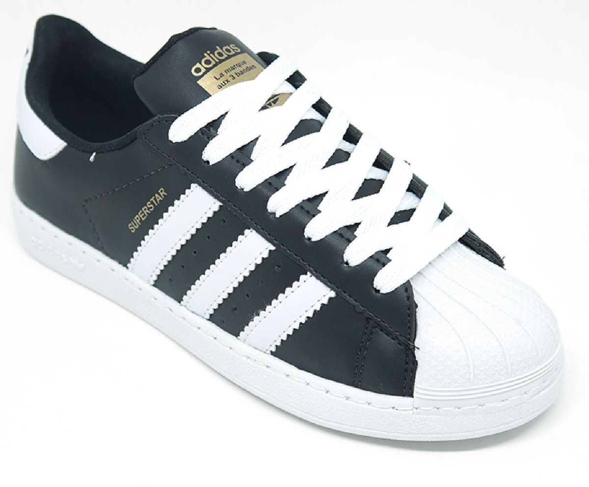 adidas superstar preto e branco feminino