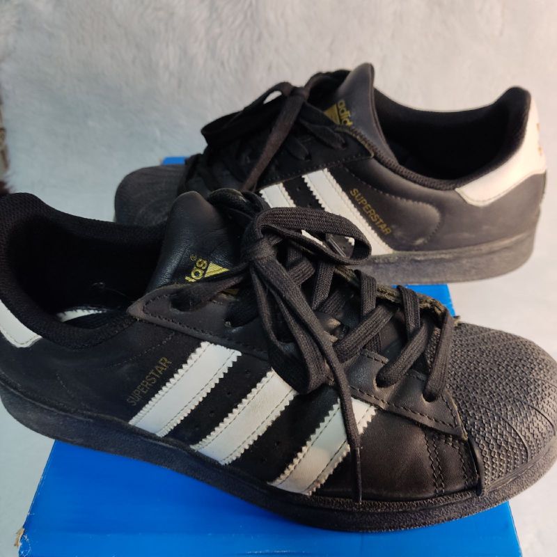 Masculino Adidas Originals Tenis Adidas Feminino Superstar Preto