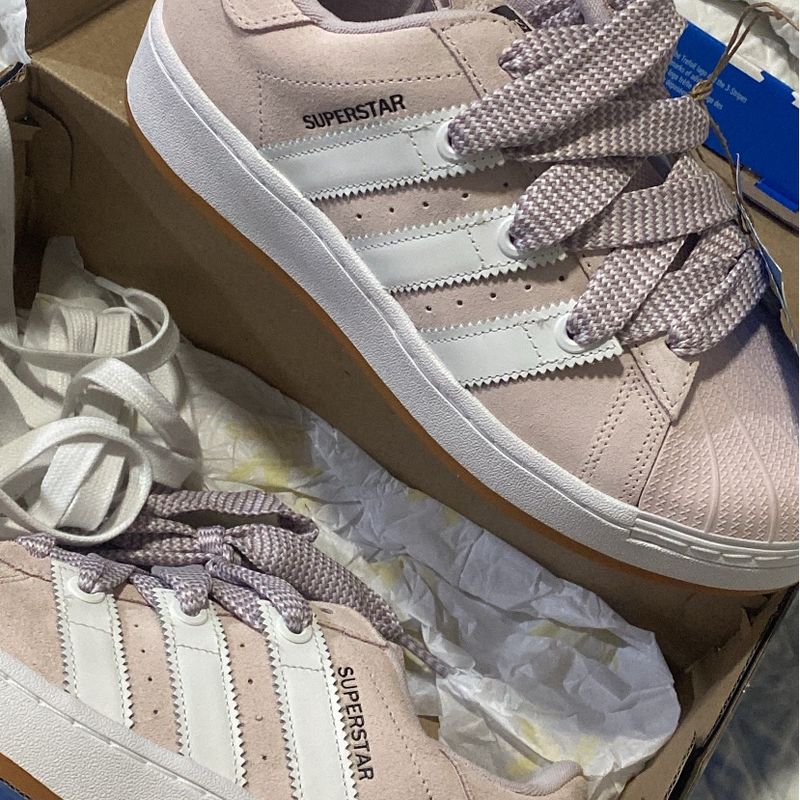 Adidas superstar blush pink stripes best sale