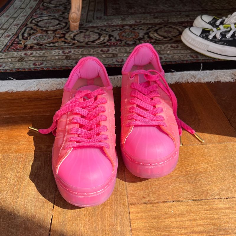Tenis Adidas Superstar Rosa Flúor Tênis Feminino Adidas Usado