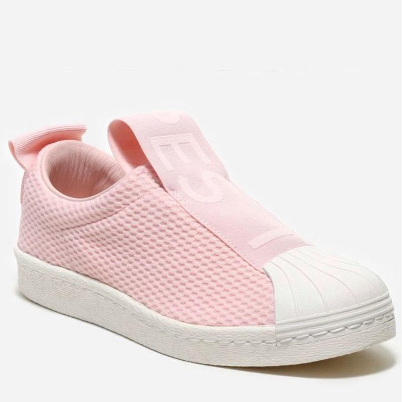 Adidas superstar slip on sale on homme rose