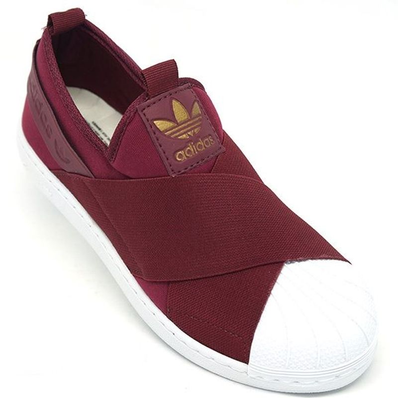 Adidas superstar store slip on bordo