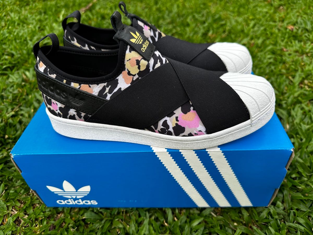 Tênis Adidas Superstar Slip On Feminino Animal Print Onça Perfeito Tênis  Feminino Adidas Usado 91425632 enjoei