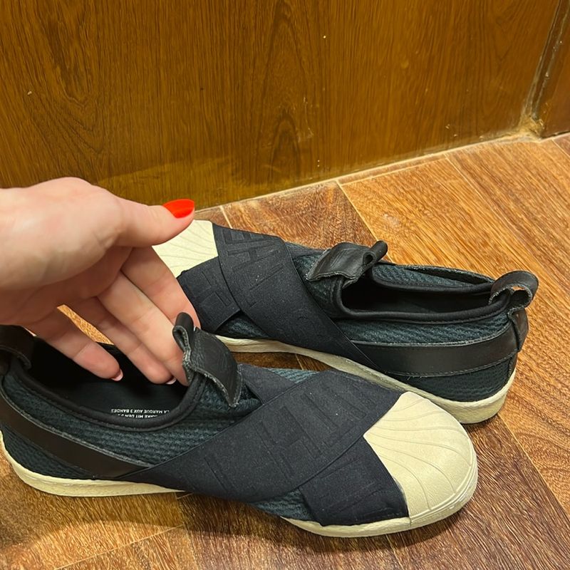 Tênis Adidas Superstar Slip-on Feminino Preto Tênis Feminino Adidas Usado  101925451 enjoei