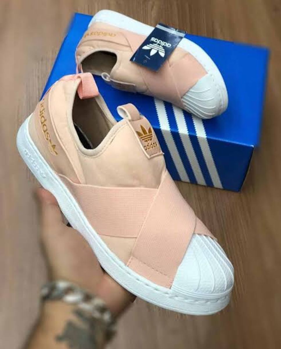 tenis adidas slip on rose