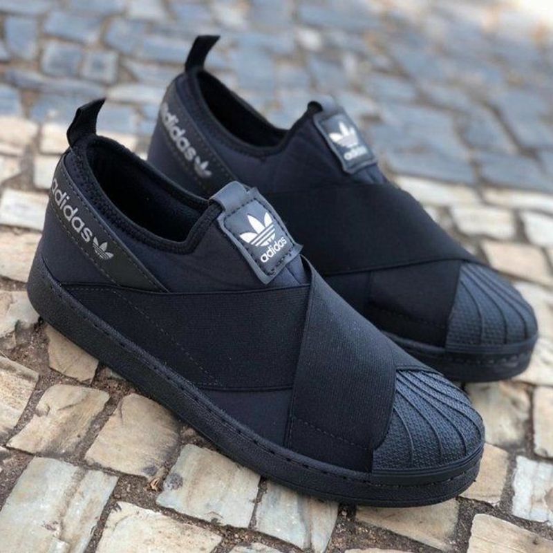 Tênis adidas hot sale slip on preto