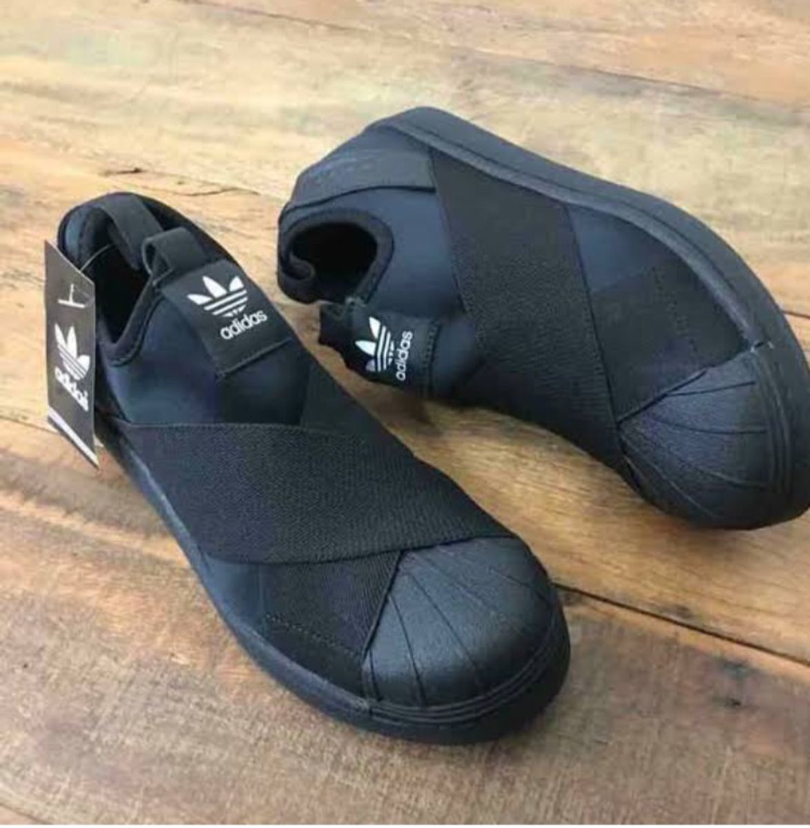 tênis adidas originals superstar slip on preto