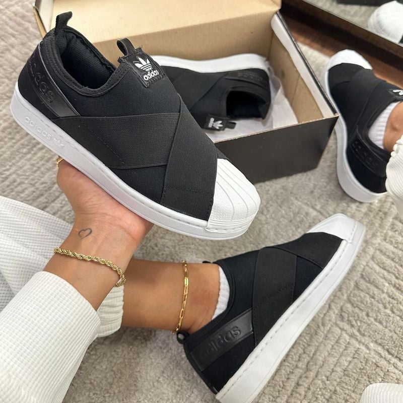 Tenis Adidas Superstar Slip On Preto Feminino Tenis Adidas - Main Image