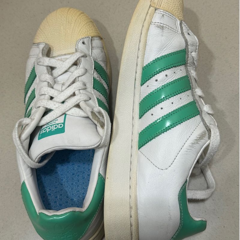 Tenis Adidas Superstar Verde Agua Tenis Feminino Adidas Usado 93917099 enjoei