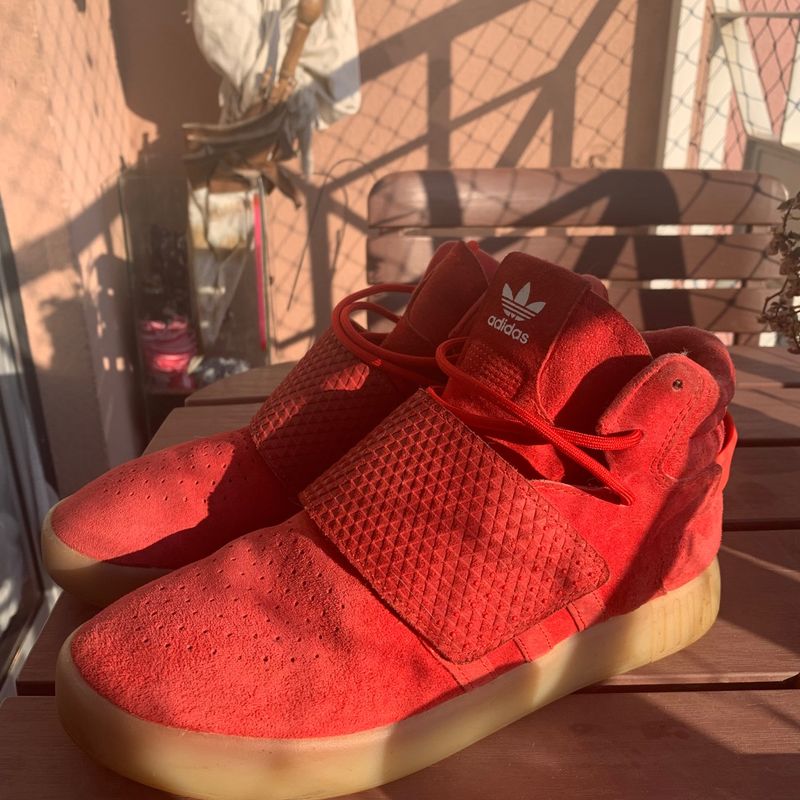 Tênis Adidas Tubular Cano Alto Vermelho Adidas Usado 104860000