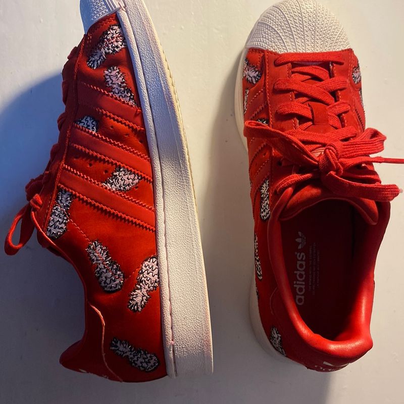 Adidas superstar sale vermelho abacaxi