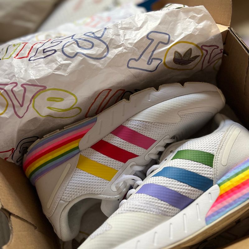 トップス adidas *PRELOVEDCRIMSO Tênis Adidas Zx 1k Boost Pride