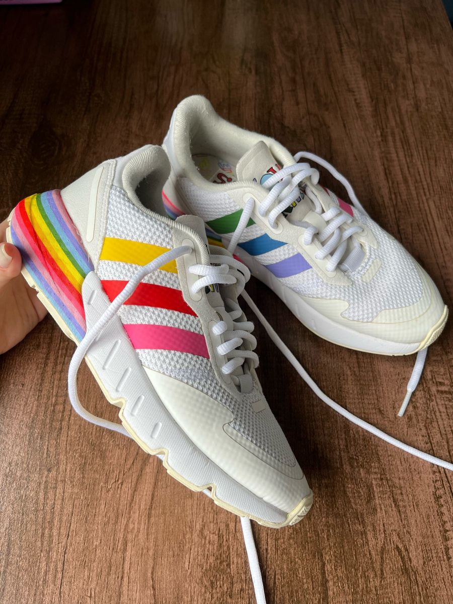 N.K　① Tênis Adidas Zx 1k Boost Pride | Adidas Usado 111162086 | enjoei