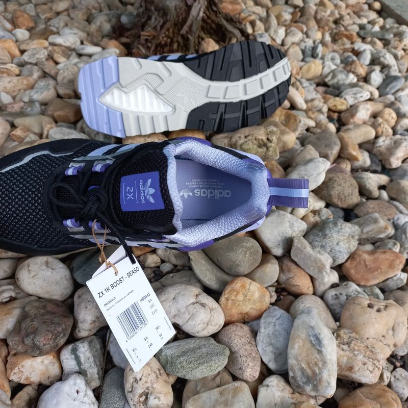Tênis Adidas Zx 1k Boost Refletivo Preto Roxo Dswt Sneaker