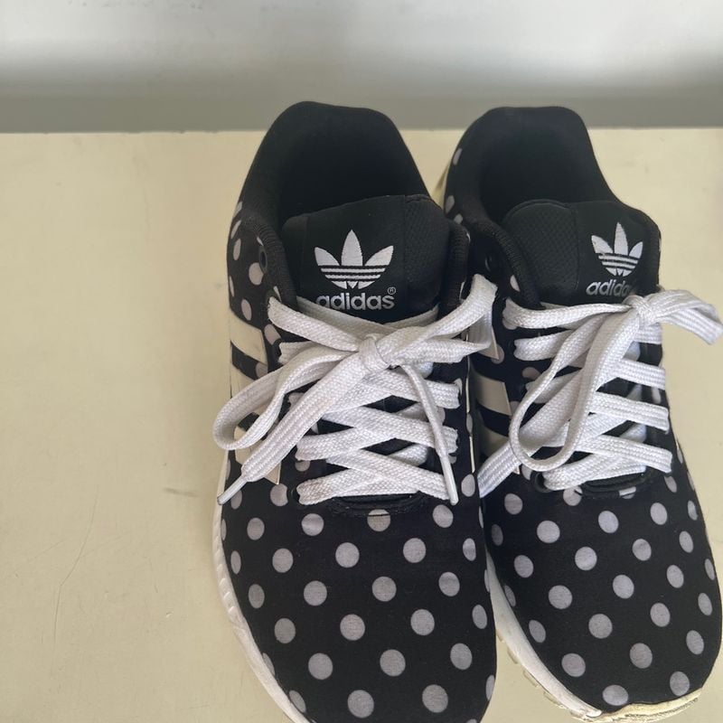 Tênis Adidas Zx Flux Polkadot Póa Preto e Branco | Tênis Feminino