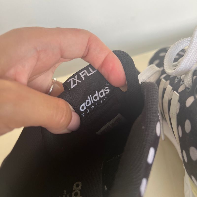 Tênis Adidas Zx Flux Polkadot Póa Preto e Branco | Tênis Feminino