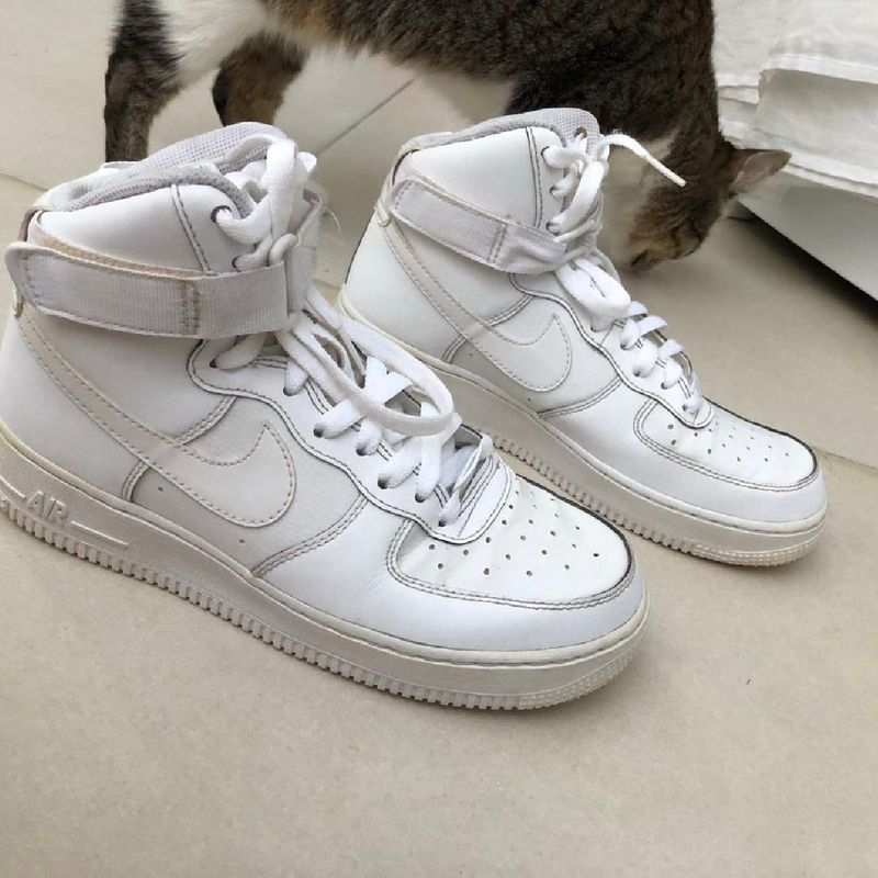 Nike air force 1 branco hot sale cano alto